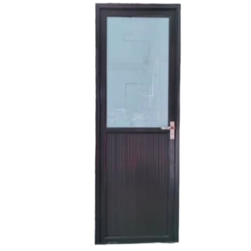 ALUMINUM DOOR 70X200 HALF GLASS GREY LEFT AS