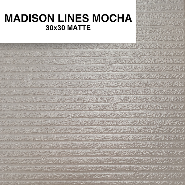 MADISON LINES MOCHA 30x30 MSC MATTE