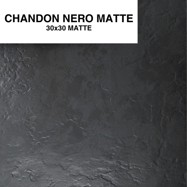 CHANDON NERO MATTE 30x30 MSC ROUGH