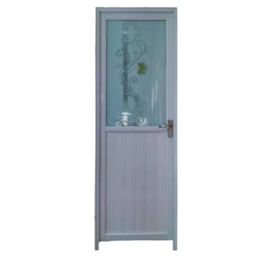 ALUMINUM DOOR 70X200 HALF GLASS WHITE LEFT AS