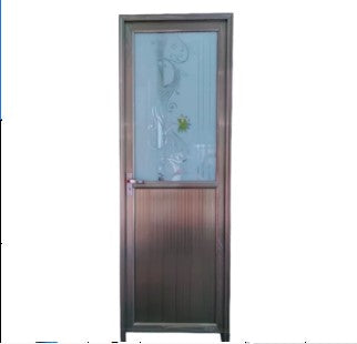 ALUMINUM DOOR 70X200 HALF GLASS GOLD LEFT AS