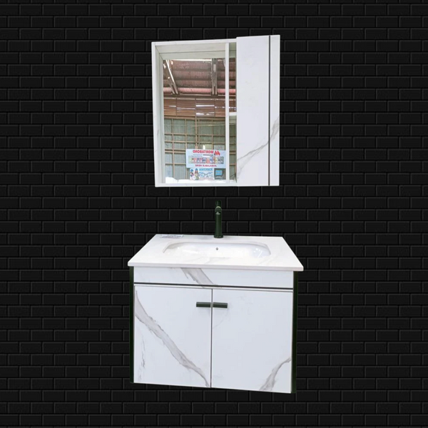 BF3169-60 WHITE LAVATORY CABINET WITH MIRROR HM / L903 G (P.O)