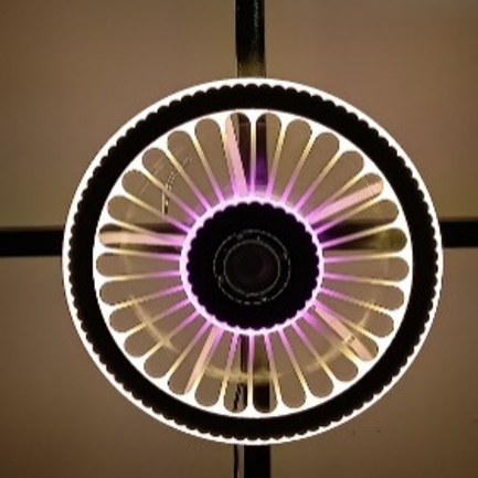 Ceiling Fan LED Light HLB9084-36W*2 White & Brown W/ Bluetooth  BESTLIGHT (P.O)