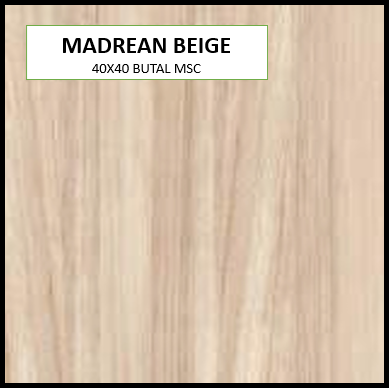 BUTAL MADREAN BEIGE 40X40 MSC GLOSSY