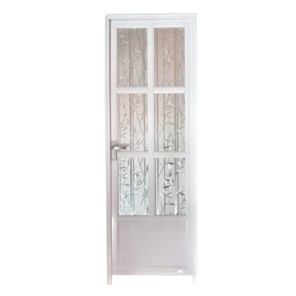 ALUMINUM DOOR 65x200 6P WHITE RIGHT GLASS (P.O)