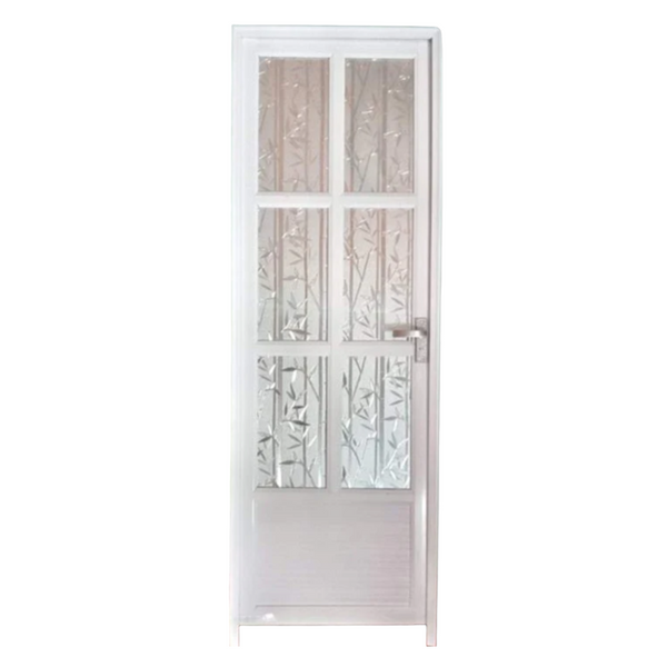 ALUMINUM DOOR 65x200 6P WHITE LEFT GLASS (P.O)