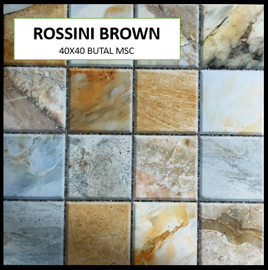Z ROSSINI BROWN 40X40 MSC GLOSSY