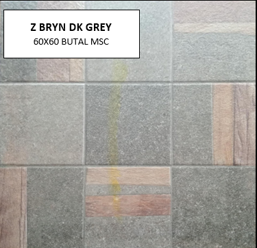 Z BRYN DK GREY 60X60 MSC