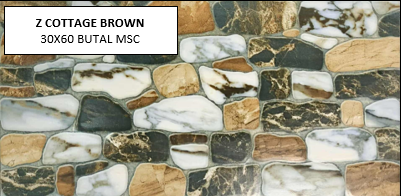 Z COTTAGE BROWN 30X60 MSC