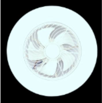 CEILING FAN LIGHT LED FZY8820W-36W*2 WHITE W/ BLUETOOTH  BESTLIGHT (P.O)