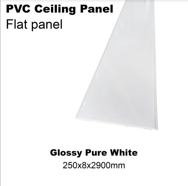 PVC CEILING FLAT GLOSSY PURE WHITE HS