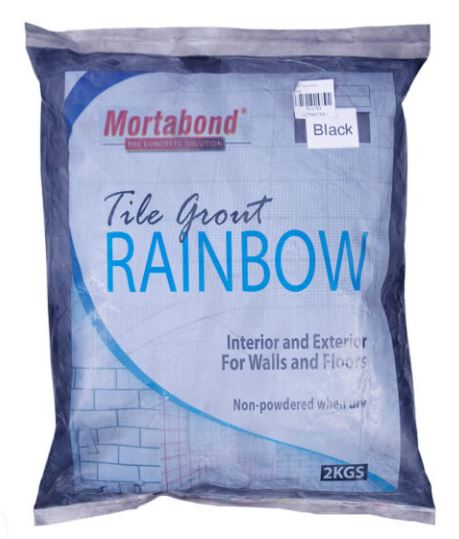 MORTABOND RAINBOW TILE GROUT - BLACK 2 KG