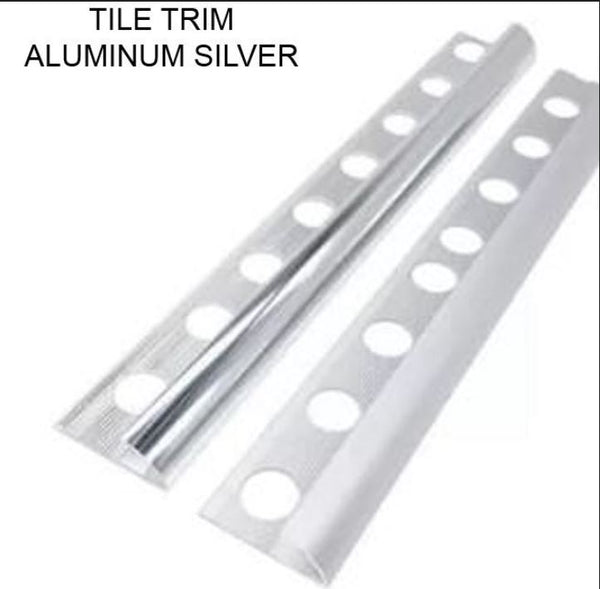 TILE TRIM ALUMINUM MATTE SILVEr 10mm
